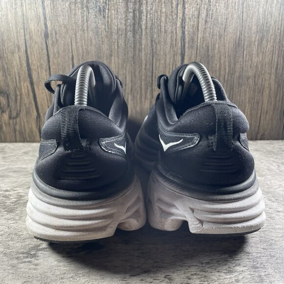 Hoka One One Bondi 8 Sneakers Womens 9 Black Athletic Running Training Shoes - Picture 6 of 10